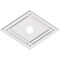 Ekena Millwork Diamond Architectural Grade PVC Ceiling Medallion, 24"W x 16"H x 3"ID x 8 1/2"C x 1"P, One-Piece CMP24X16DD-03000 - alternate 1